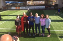 Muhoza Valence, 2016 recipient of the Nick Napolitano Leadership award at Soccer in the Streets, October 2016.