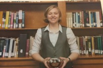 Presley Bird, 2017 recipient of the Nick Napolitano “No Greater Love” award from Westminster. See Nick is Everywhere for photos of Presley taking Nick on her travels.